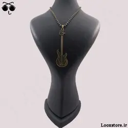 گردنبند طرح گیتار مردانه و زنانه ارزان