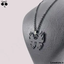 گردنبند پروانه لونا خاص مشکی استیل