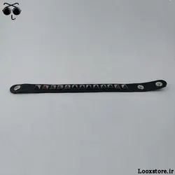 دستبند پانک یه ردیف مشکی جذاب