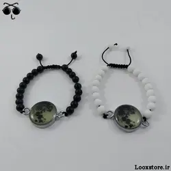 دستبند ماه شب تاب مهره ای (سبز شو)