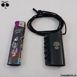 فندک گردنی غلاف دار مشکی
