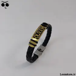 دستبند دخترانه چرمی طرح کوئین (Queen)