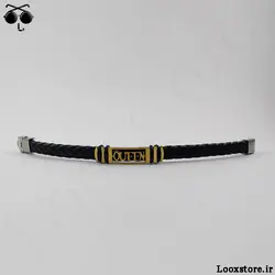 دستبند دخترانه چرمی طرح کوئین (Queen)