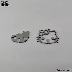 گردنبند کیوت دخترانه با پلاک کیتی (دو تکه)