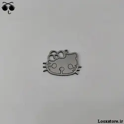 گردنبند کیوت دخترانه با پلاک کیتی (دو تکه)