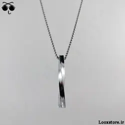 گردنبند مکعب عشق پیچی با زنجیر ویتالی