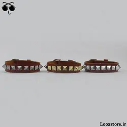 دستبند پانکی جذاب با چرم طبیعی