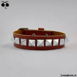 دستبند پانکی جذاب با چرم طبیعی