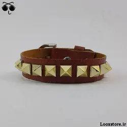 دستبند پانکی جذاب با چرم طبیعی