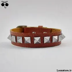 دستبند پانکی جذاب با چرم طبیعی