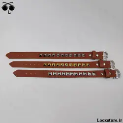 دستبند پانکی جذاب با چرم طبیعی