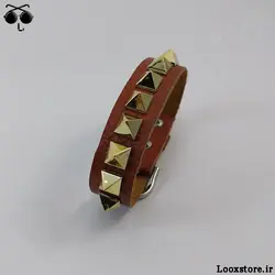 دستبند پانکی جذاب با چرم طبیعی