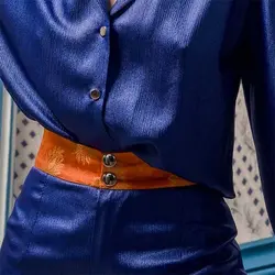 ست بلوز شلوار کریستال رگولار آبی