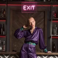 ست بلوز شلوار کریستال رگولار بنفش