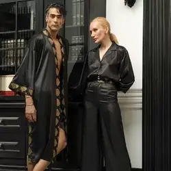 ست بلوز شلوار کریستال رگولار مشکی