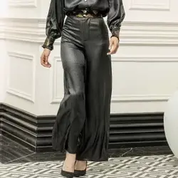 ست بلوز شلوار کریستال رگولار مشکی