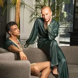 شلوار کریستال رگولار سبز تیره زنانه