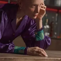 شومیز کریستال رگولار بنفش زنانه