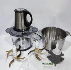 خردکن دو کاسه 2 تیغه تیتانیوم سیر پاک کن دار لیزان