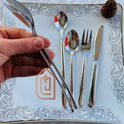 سرویس قاشق چنگال زولینگن اصل آلمان 24 نفره 120 پارچه تمام نقره ای براق