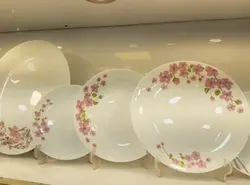 سرویس غذاخوری آرکوپال 25 پارچه 6 نفره اما صورتی و بنفش قالب گرد