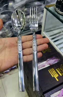 سرویس قاشق چنگال گراسو اصل 128 پارچه 24 نفره تمام نقره ای