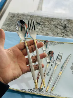 سرویس قاشق چنگال یونیک اصل آلمان 24 نفره 120 پارچه دو رنگ