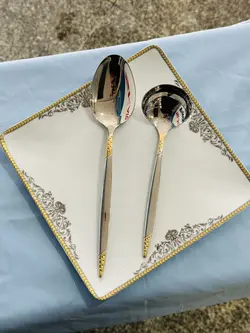 سرویس قاشق چنگال یونیک اصل آلمان 24 نفره 120 پارچه دو رنگ