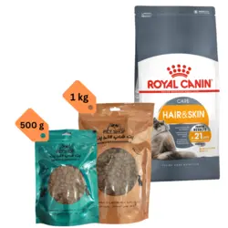 غذای گربه بالغ رویال کنین پوست و مو 500 گرمی