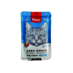 پوچ گربه ونپی ماهی تن و ماهی نقره ای ۸۰ گرمی