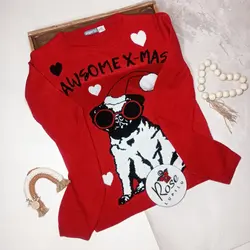 پلیور بافت قرمز هاپو