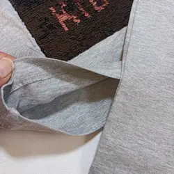 ست بلوز و لگ طوسی پولک برگردان