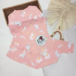 ست بلوز و شلوار صورتی یونیکورن