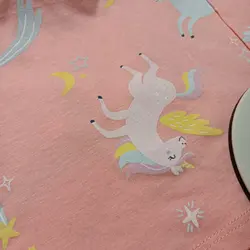 ست بلوز و شلوار صورتی یونیکورن