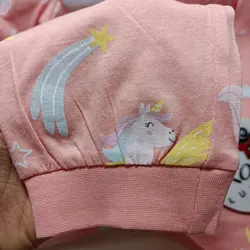 ست بلوز و شلوار صورتی یونیکورن