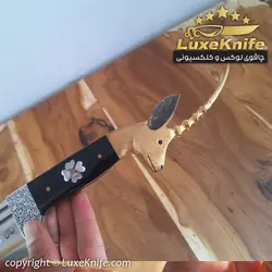 چاقوی شکاری کلکسیونی طرح قوچ استاد زمانی