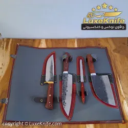 سرویس کیف چاقو طرح سناتور ( مخصوص طبیعت گردی و آشپزی حرفه ای )