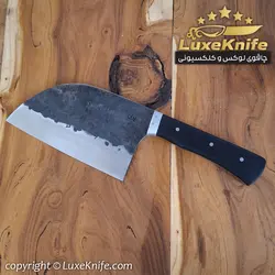 ساطور صربستانی دسته فیبر مدل سزار ( همراه با قلاف چرم گاوی دست دوز )