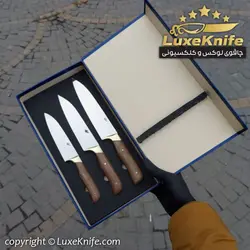 سرویس 3 تایی چاقوی آشپزخانه مدل تایماز اثر دست استاد فرخی