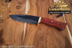 کارد شکاری تیغه دمشقی مدل سزار دسته پادوک