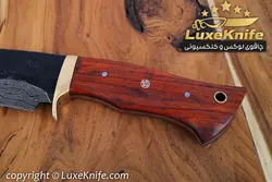 کارد شکاری تیغه دمشقی مدل سزار دسته پادوک