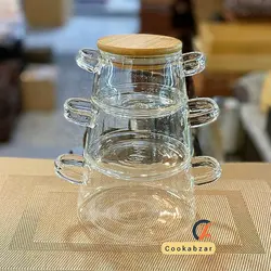 برج تنقلات (بانکه) پیرکس بروسیلیکات با درب بامبو