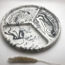 اکسسوری سنگ مصنوعی اردوخوری گرد سه خانه مدل ستاره برند لیراآیکون (کد۱۴۸)