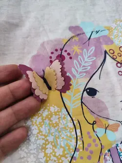 بلوز تک دخترانه طرح پروانه (کد 161) | مناسب 2 تا 8 سال