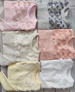 بافت گپ دخترانه طرح پروانه (کد 163) | مناسب 8 تا 14 سال