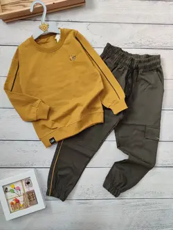 بلوز شلوار کتان پسرانه (کد 190) | مناسب 4 تا 12 سال