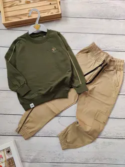 بلوز شلوار کتان پسرانه (کد 190) | مناسب 4 تا 12 سال