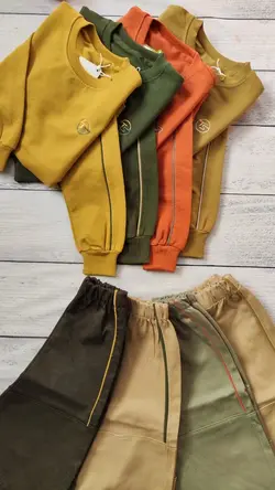 بلوز شلوار کتان پسرانه (کد 190) | مناسب 4 تا 12 سال