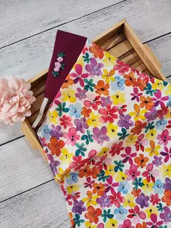 مقنعه ربان دوزی