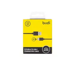 کابل شارژ و دیتا Type C 1.2 متری فست ۲.۴ آمپر Budi M8J166TC بودی